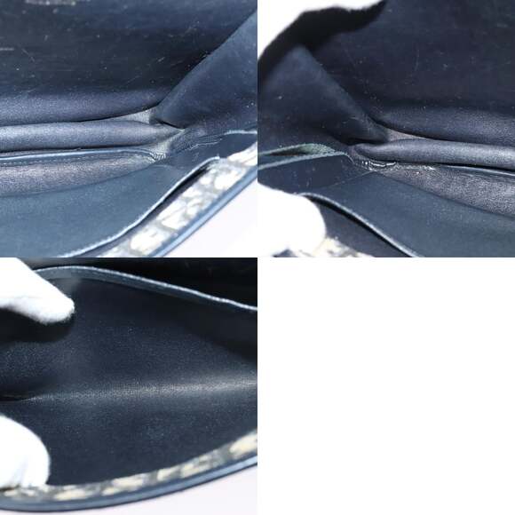 DIOR Trotter Canvas Shoulder Bag Navy Gold - Picture 12 of 12